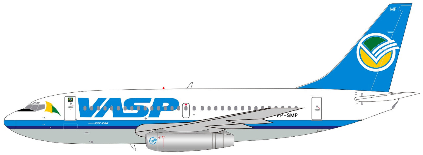 JC Wings (BRD Exclusive) 1:400 VASP Boeing 737-200 PP-SMP (PRE-ORDER)
