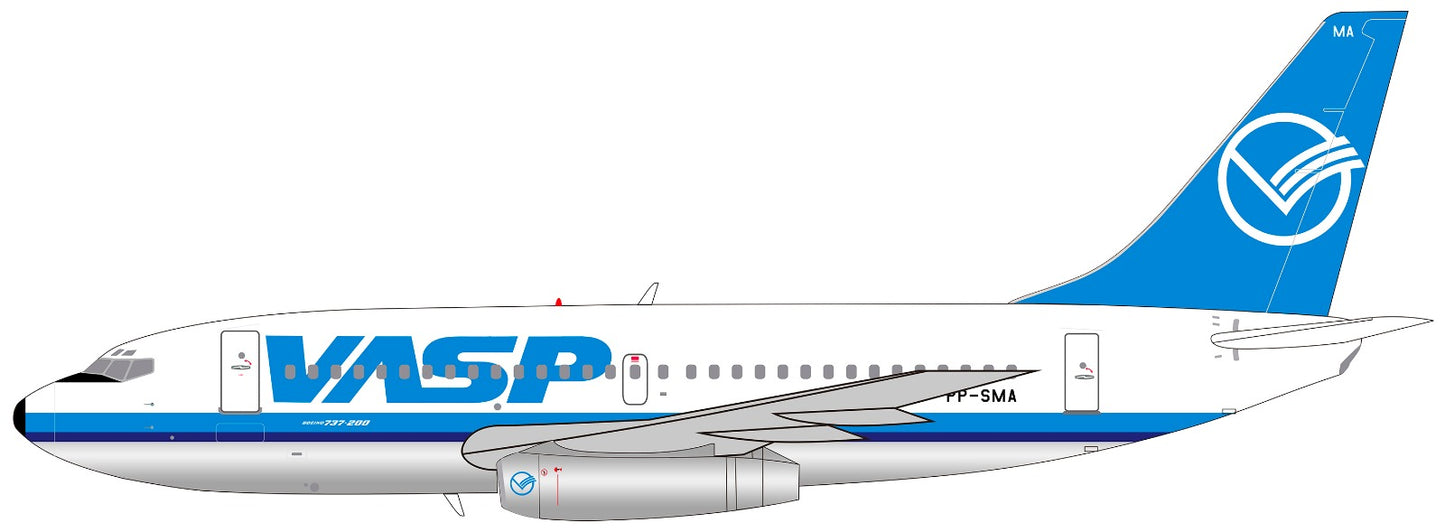 JC Wings (BRD Exclusive) 1:400 VASP Boeing 737-200 PP-SMA (PRE-ORDER)